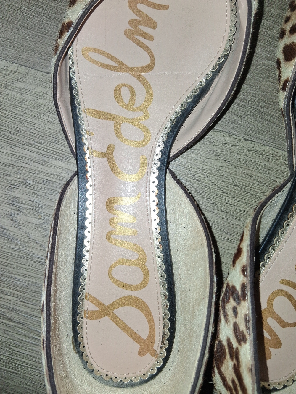 Sam Edelman Leopard-Print Pointed D'Orsay Flats - Brown & Black - Picture 3 of 4